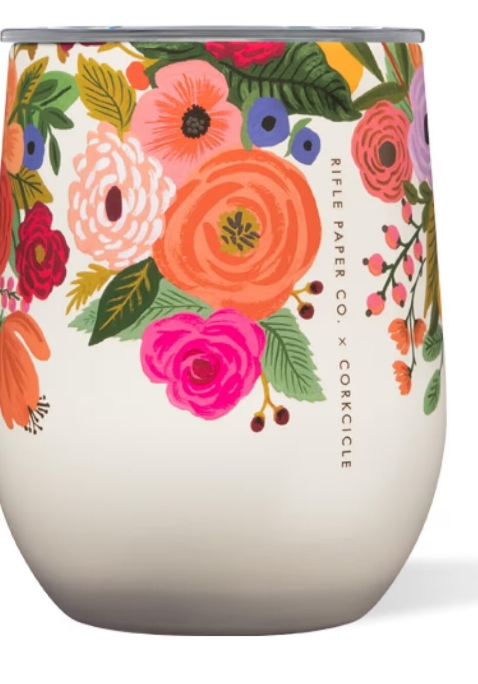 Rifle Paper Co. x Corkcircle  Floral Stemless Tumbler - Garden Party Nwt